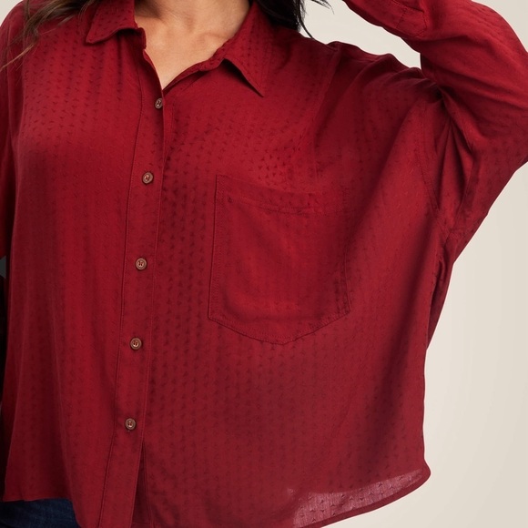 Ariat Women's Red Button Down Shirt - Picture 2 of 14